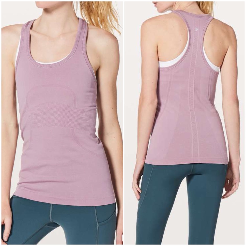 Lululemon Swiftly Tech Racerback Tank Top Size 2 
Blush Pink Run Gym Yoga.    14
